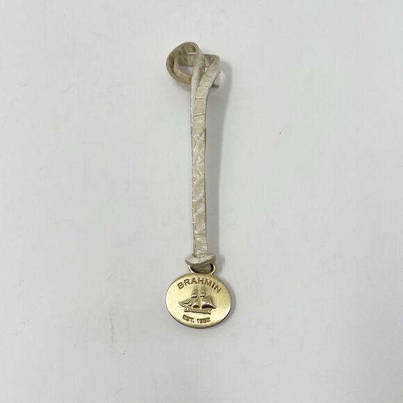 Brahmin Leather Key Chain Charm Bag Accessory - Picture 1 of 6